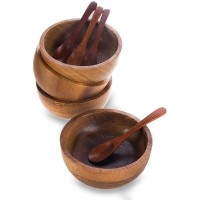 wood dip bowl set